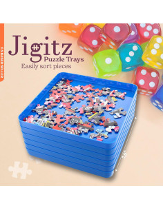 Bandejas Organizadoras de Rompecabezas Jigitz - 6 Piezas Azules 2