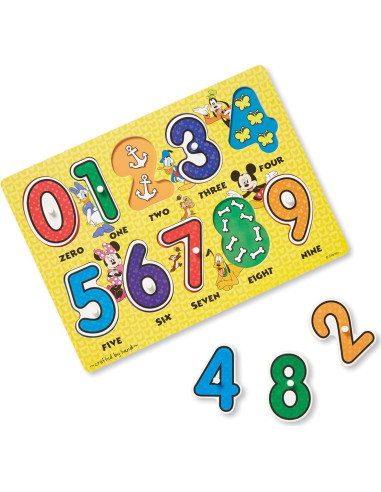 Rompecabezas de Madera Disney Melissa & Doug - Letras, Números y Formas
