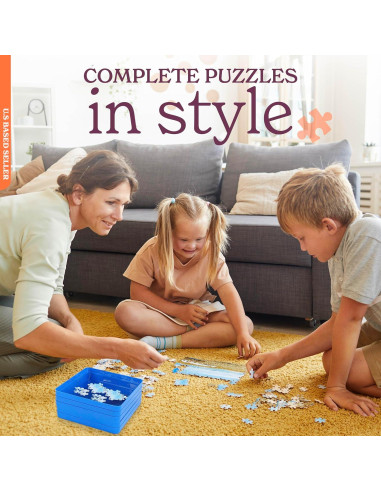 Bandejas Organizadoras de Rompecabezas Jigitz - 6 Piezas Azules