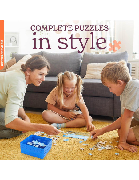 Bandejas Organizadoras de Rompecabezas Jigitz - 6 Piezas Azules