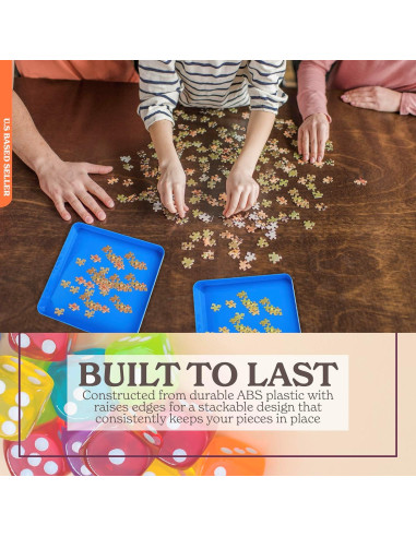Bandejas Organizadoras de Rompecabezas Jigitz - 6 Piezas Azules