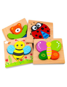 Rompecabezas de Madera SKYFIELD para Niños 1-3 Años