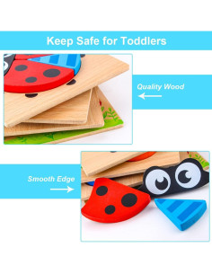 Rompecabezas de Madera SKYFIELD para Niños 1-3 Años 2