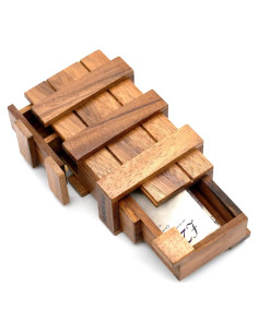 Caja de Rompecabezas Secreta BSIRI - Madera con Compartimentos