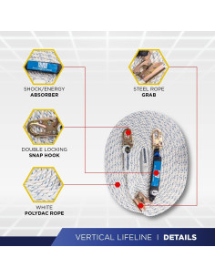 Kit de Línea de Vida Vertical Palmer Safety - 15,24 m 2