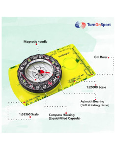 Brújula TurnOnSport - Brújula Compacta para Senderismo 2