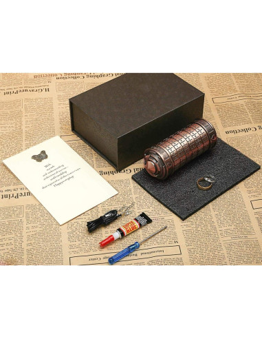 Caja rompecabezas Cryptex Da Vinci con compartimentos ocultos