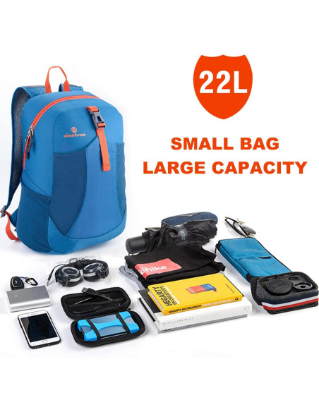 Mochila Plegable Sinotron 22L Nylon Azul para Senderismo