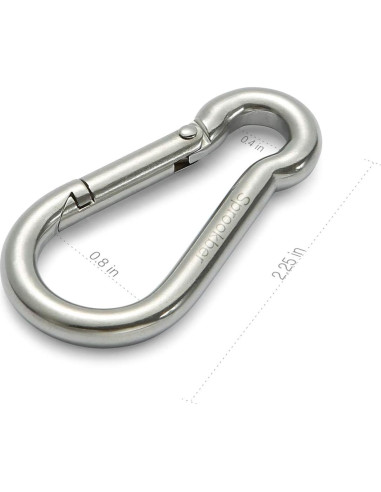 Gancho de Resorte Sprookber Acero Inoxidable 304 Set de 6