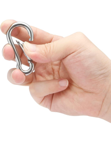 Gancho de Resorte Sprookber Acero Inoxidable 304 Set de 6