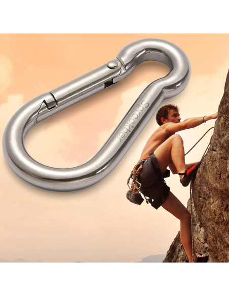 Gancho de Resorte Sprookber Acero Inoxidable 304 Set de 6