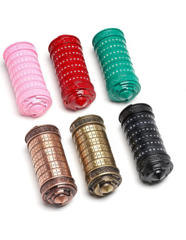 Caja de rompecabezas Cryptex Da Vinci con compartimentos ocultos