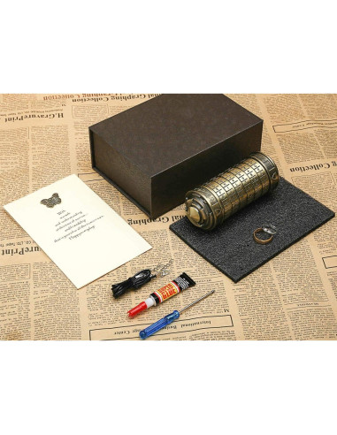 Caja de rompecabezas Cryptex Da Vinci con compartimentos ocultos