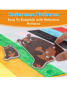 Rompecabezas de Madera FLYINGSEEDS Animales Salvajes 6 Piezas 2