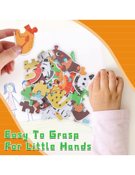 Rompecabezas de Madera FLYINGSEEDS Animales Salvajes 6 Piezas