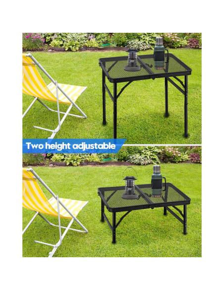 Mesa de Parrilla Plegable MSDADA Aluminio Ajustable 57 cm