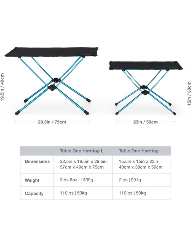 Mesa Plegable Helinox Table One Negra 74.9 x 57.1 cm