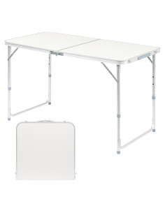 Mesa Plegable Outvita 4 pies Ajustable para Camping