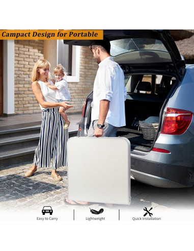 Mesa Plegable Outvita 4 pies Ajustable para Camping