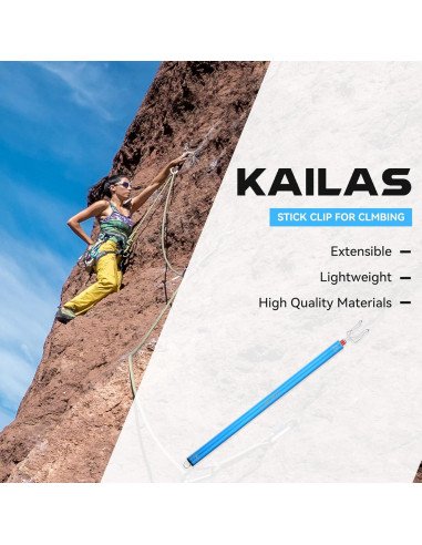 KAILAS Palo Extensible para Escalada 245 cm Azul