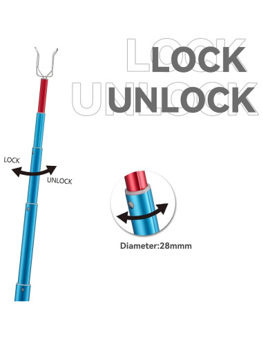 KAILAS Palo Extensible para Escalada 245 cm Azul