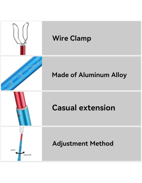 KAILAS Palo Extensible para Escalada 245 cm Azul