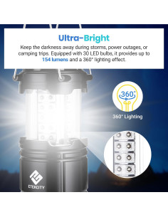 Linterna LED Etekcity CL10 para Camping y Emergencias - 2 Paquete 2
