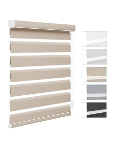 Persianas Zebra Changshade Personalizadas Beige 85% Blackout