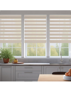 Persianas Zebra Changshade Personalizadas Beige 85% Blackout 2
