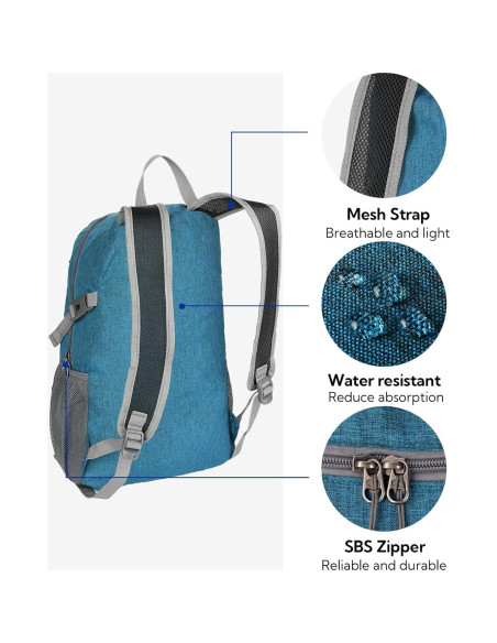 Mochila Plegable WATERFLY 20L Nylon Ultra Ligera Unisex