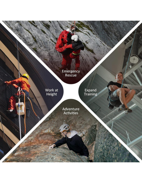 Polea Doble de Zip Line Lixada 30KN para Cables de 1/4 a 1/2