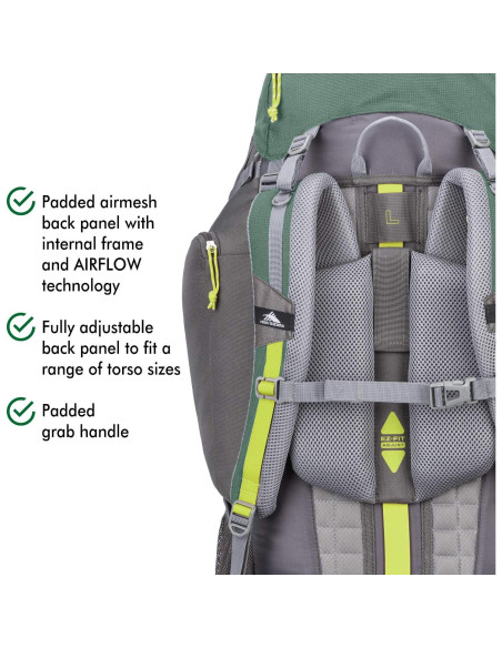 Mochila de senderismo High Sierra Pathway 90L Pino/Pizarra