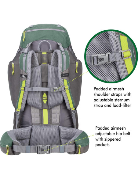 Mochila de senderismo High Sierra Pathway 90L Pino/Pizarra