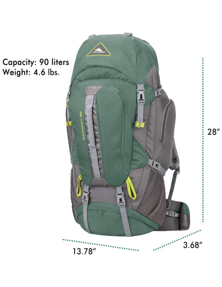 Mochila de senderismo High Sierra Pathway 90L Pino/Pizarra