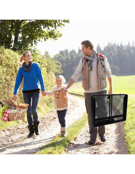 Mesa Plegable Camping ALZEROOE 90x60 cm Ajustable 2 Alturas Mesa Plegable Camping ALZEROOE 90x60 cm Ajustable 2 Alturas