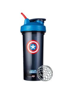 Botella Mezcladora BlenderBottle Marvel Pro 28 Oz Capitán América