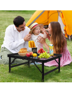 Mesa de Camping Plegable Jkwokback 2FT Ajustable Aluminio 2