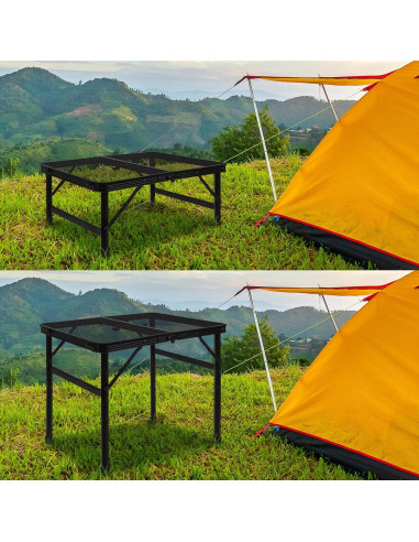 Mesa de Camping Plegable Jkwokback 2FT Ajustable Aluminio