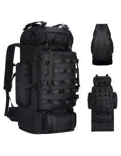 Mochila de Camping 100L Táctica Militar Impermeable Negra