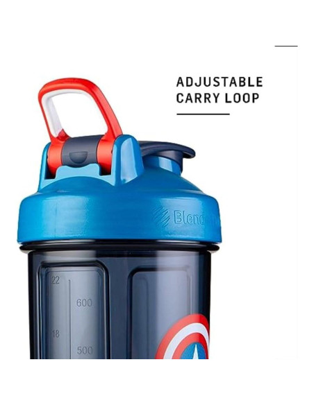 Botella Mezcladora BlenderBottle Marvel Pro 28 Oz Capitán América