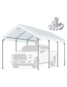Cubierta de repuesto para toldo carport ZHJJ 3,05x6,10m blanca