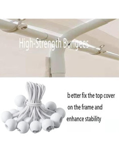 Cubierta de repuesto para toldo carport ZHJJ 3,05x6,10m blanca 2