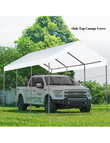 Cubierta de repuesto para toldo carport ZHJJ 3,05x6,10m blanca