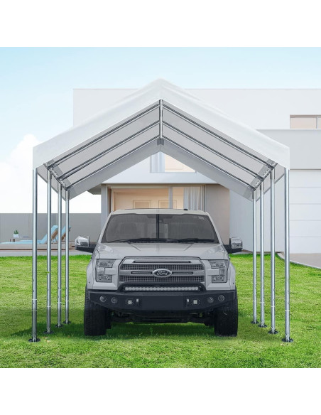Cubierta de repuesto para toldo carport ZHJJ 3,05x6,10m blanca