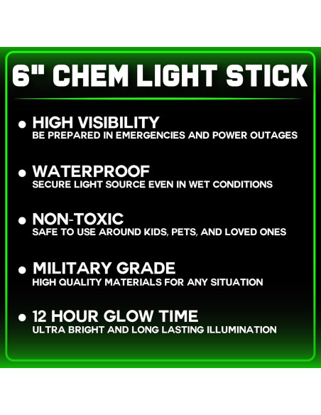 Palos de Luz de Emergencia PartySticks 25 Unidades Verde