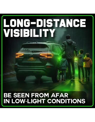 Palos de Luz de Emergencia PartySticks 25 Unidades Verde