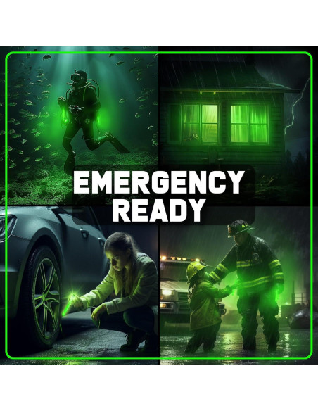 Palos de Luz de Emergencia PartySticks 25 Unidades Verde