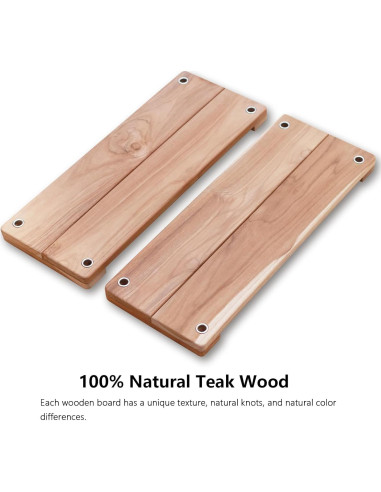 Columpio de Madera de Teca SINOKF Ajustable para Jardín