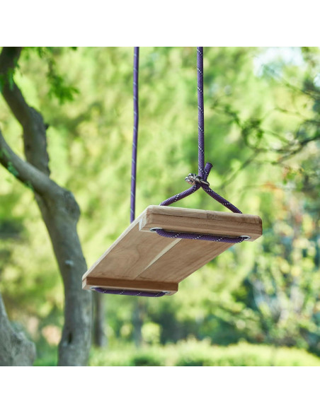 Columpio de Madera de Teca SINOKF Ajustable para Jardín