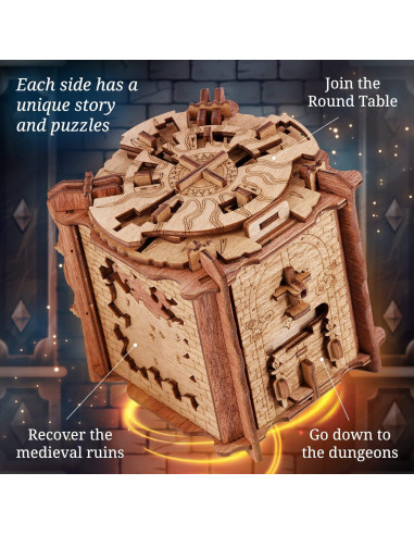 Juego de Escape Room iDventure Cluebox Camelot - Rompecabezas 3D